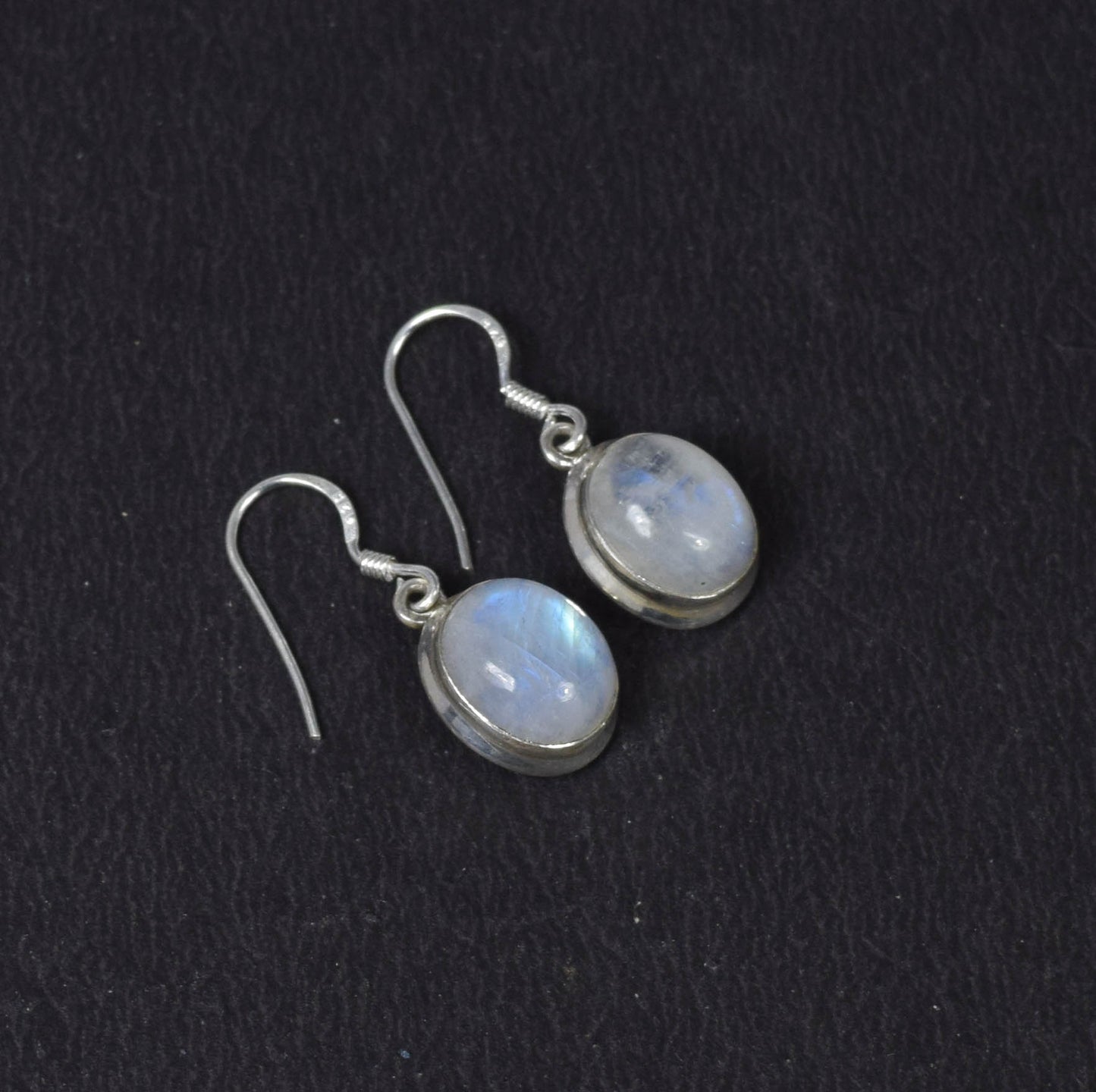 Wholesale 5PR 925 Sterling Silver White Rainbow Moonstone Hook Earring Lot