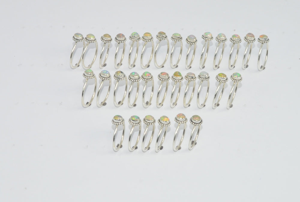 WHOLESALE 31PC 925 SOLID STERLING SILVER ETHIOPIAN OPAL RING LOT