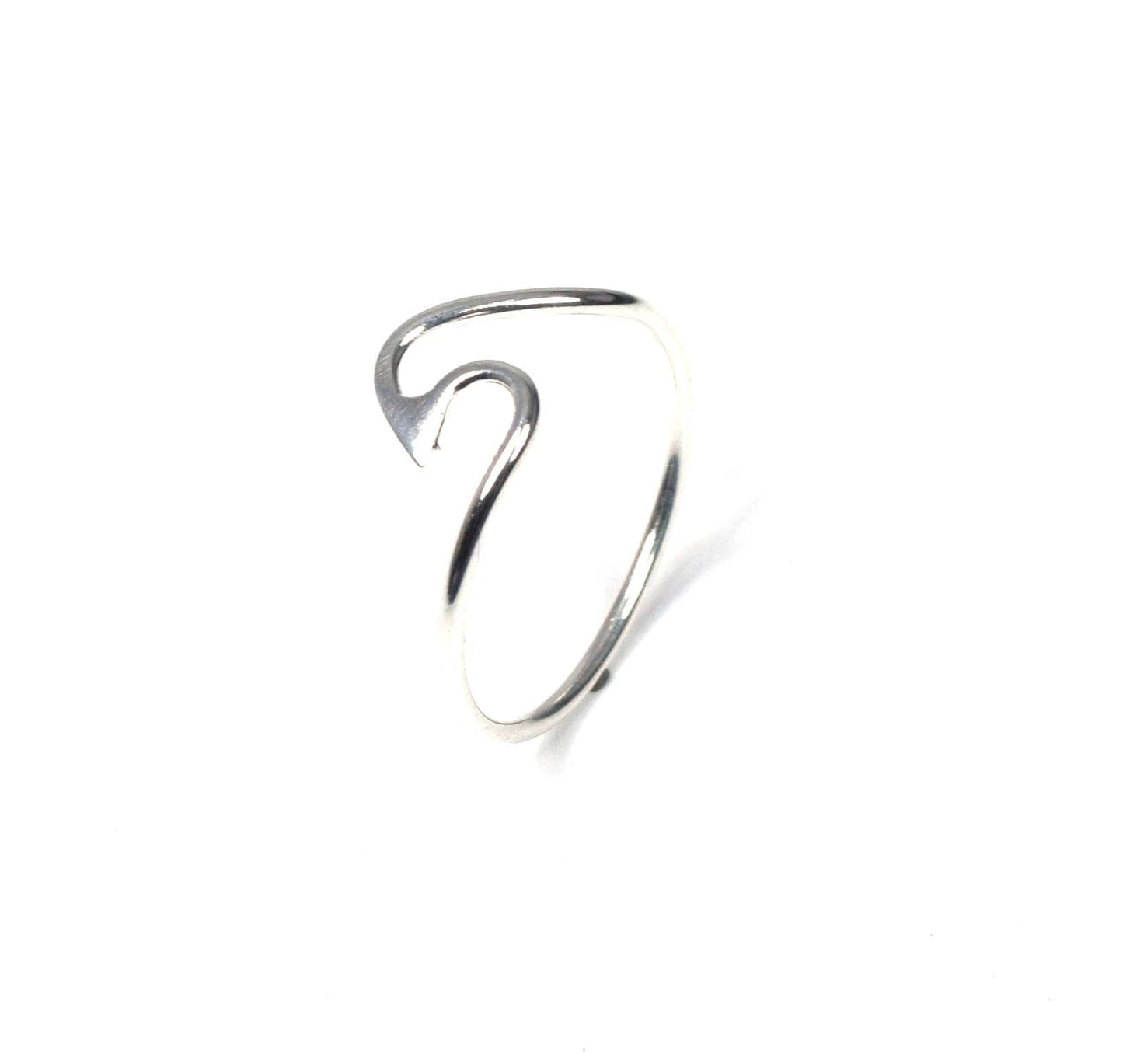 925 Solid Sterling Silver Plain Wave Ring - 1.5 Grams