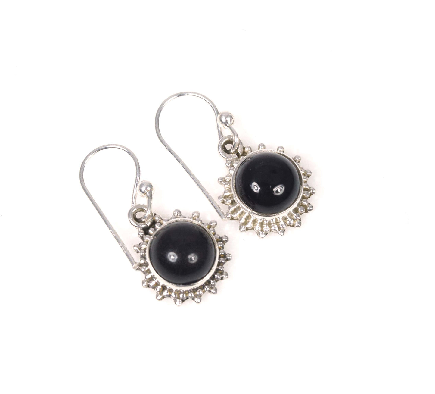 925 Solid Sterling Silver Sun Style Hook Earring - 3.5 Grams