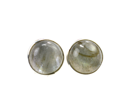 925 SOLID STERLING SILVER LABRADORITE STUD EARRING