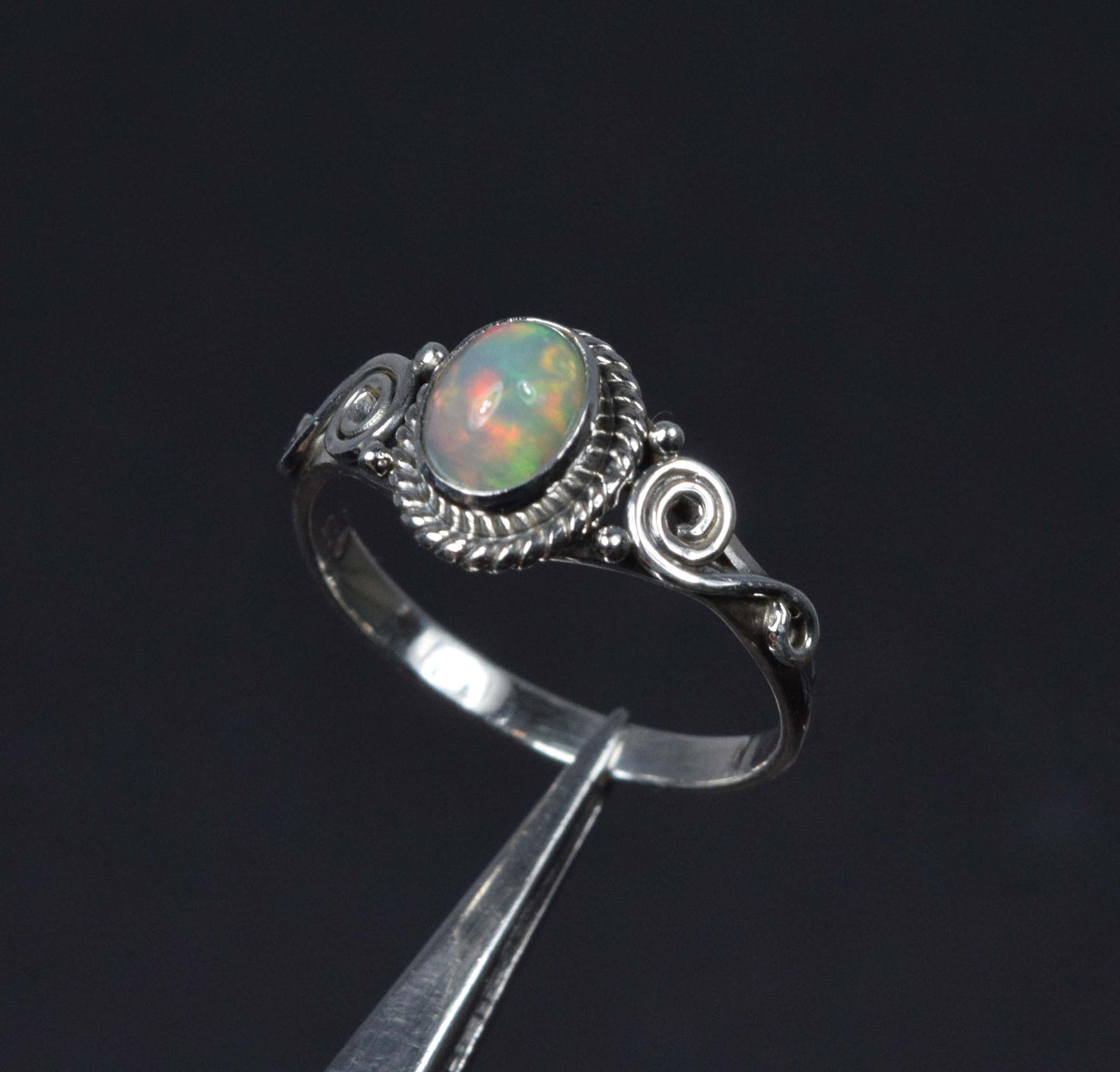 Wholesale 10PC 925 Solid Sterling Silver Ethiopian Opal Ring Lot