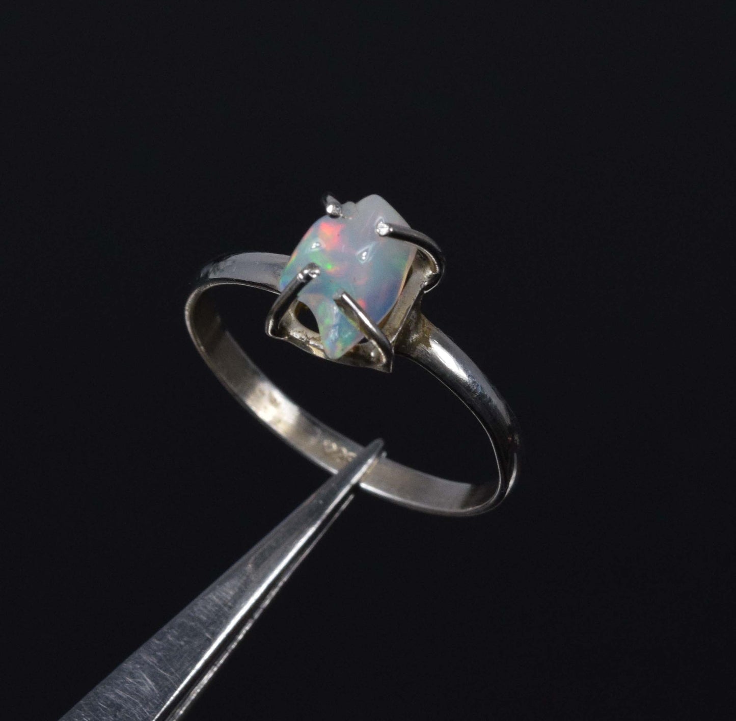 Wholesale 21PC 925 Solid Sterling Silver Rough Ethiopian Opal Ring Lot