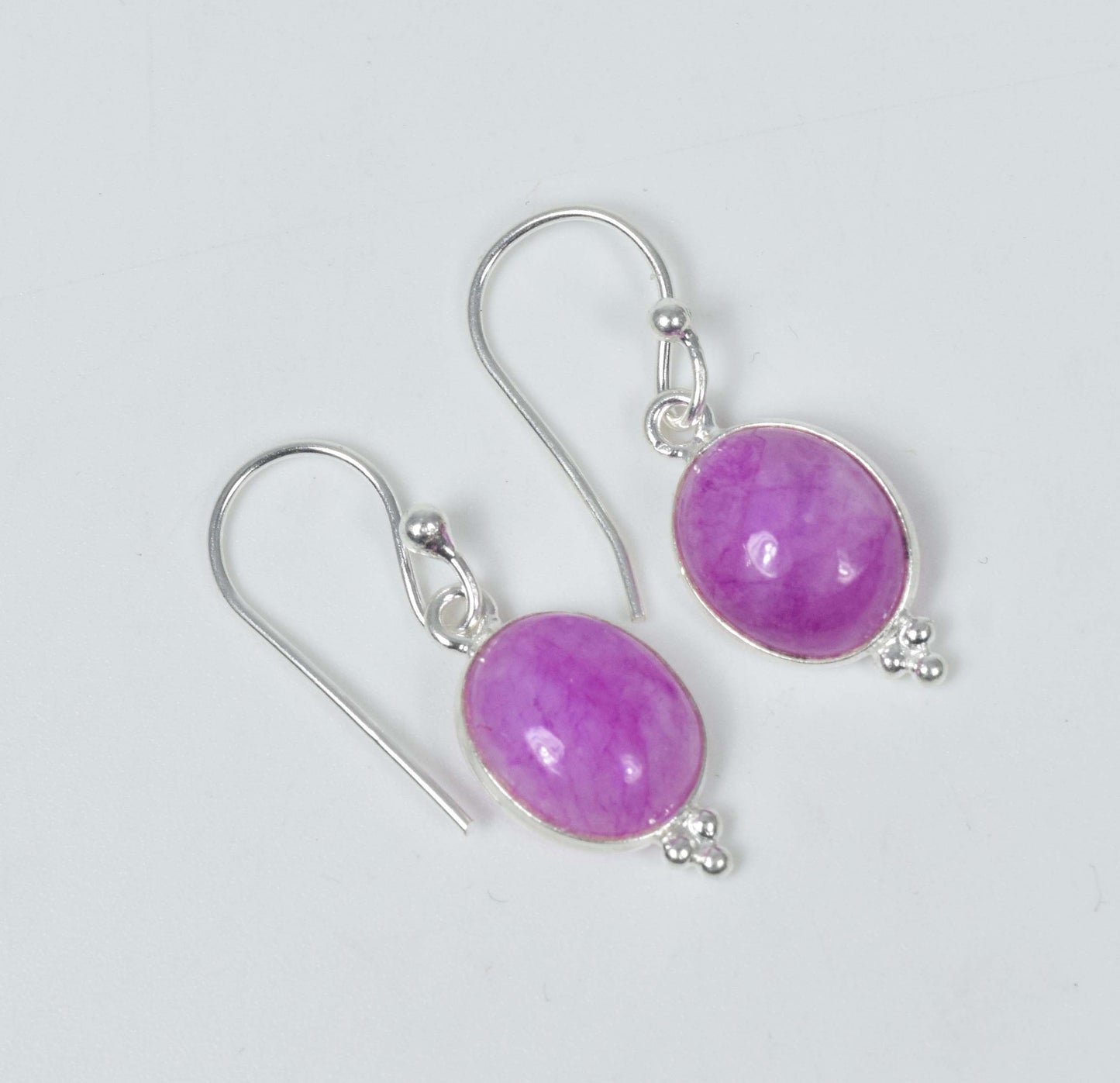 Wholesale 11PR 925 Sterling Silver Pink Rainbow Moonstone Hook Earring Lot