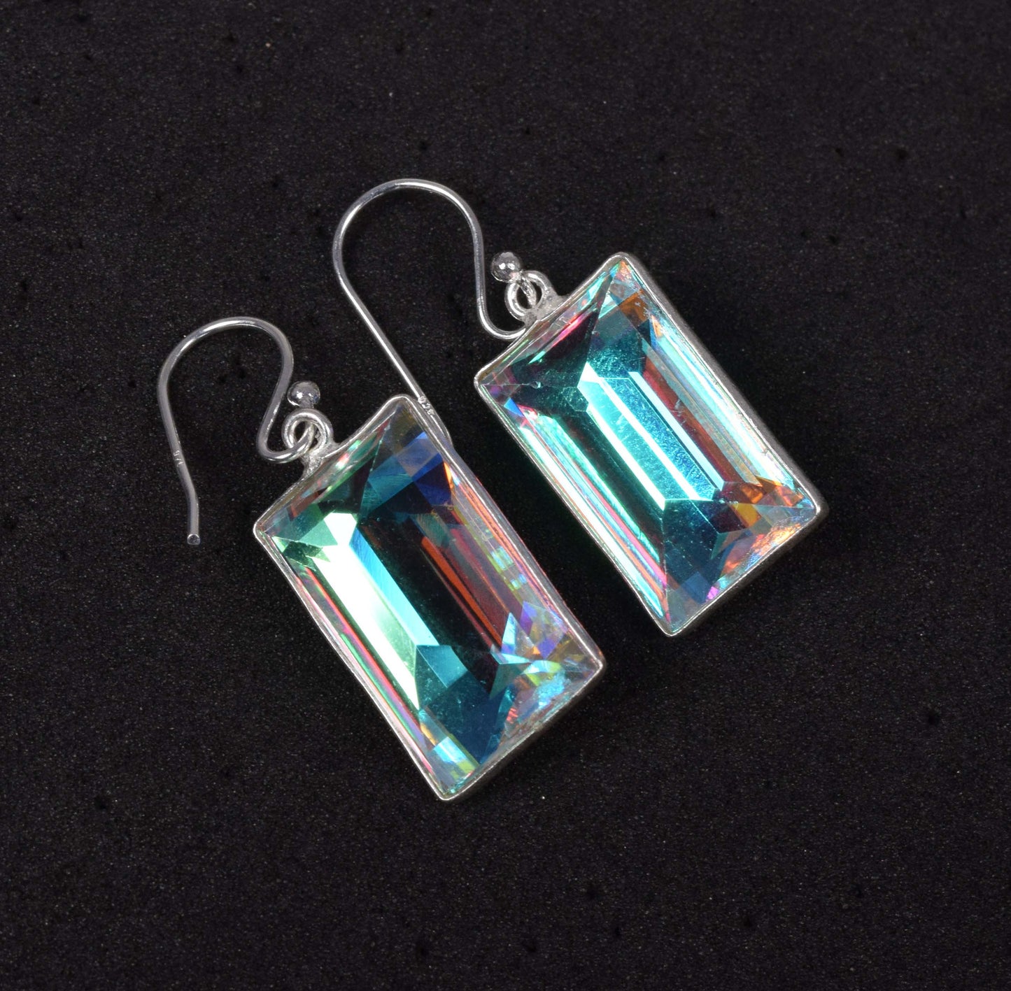 Wholesale 5PR 925 Sterling Silver Mercury Mystic Quartz Hook Earring Lot