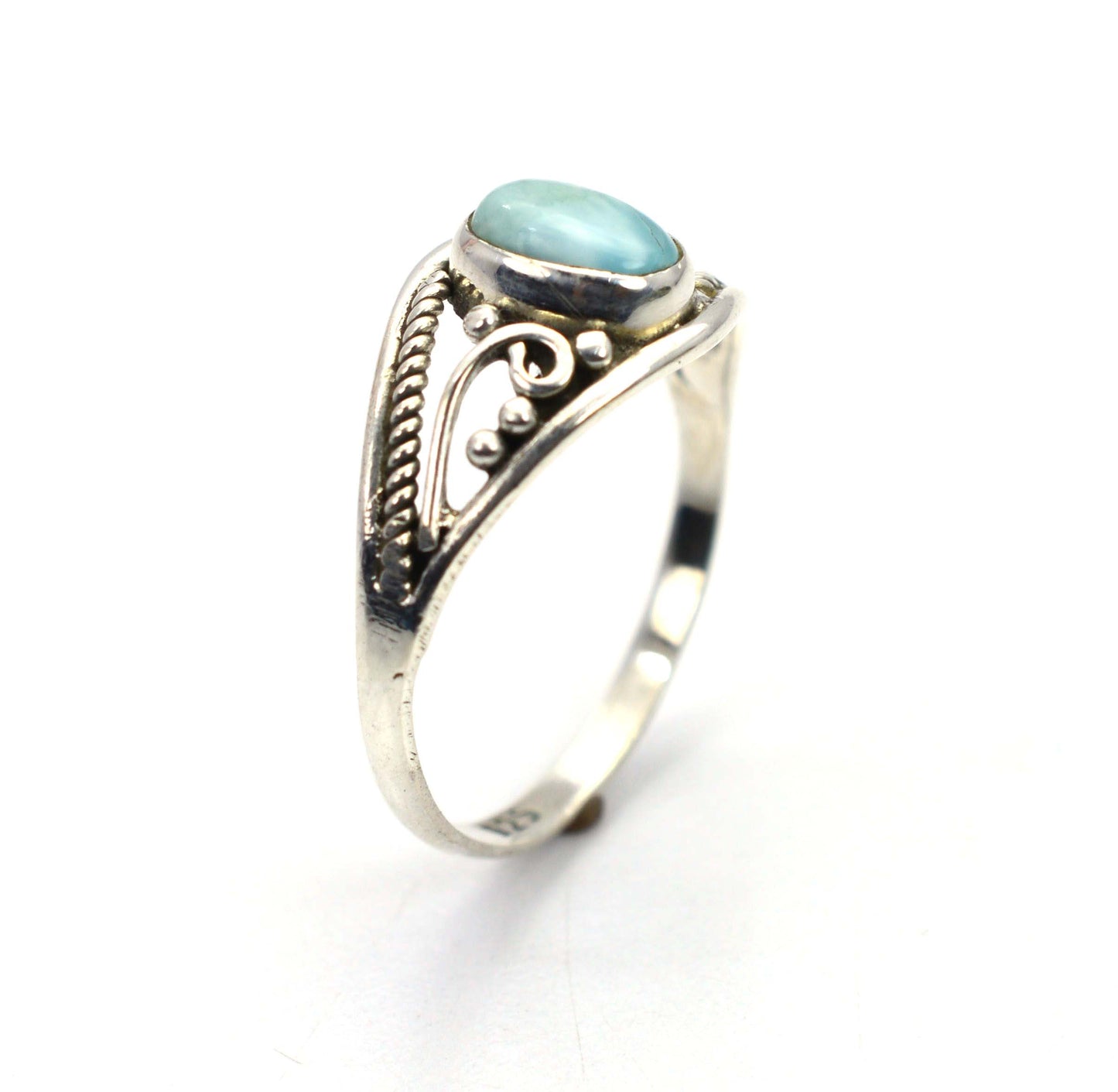 WHOLESALE 11PC 925 SOLID STERLING SILVER BLUE LARIMAR RING LOT