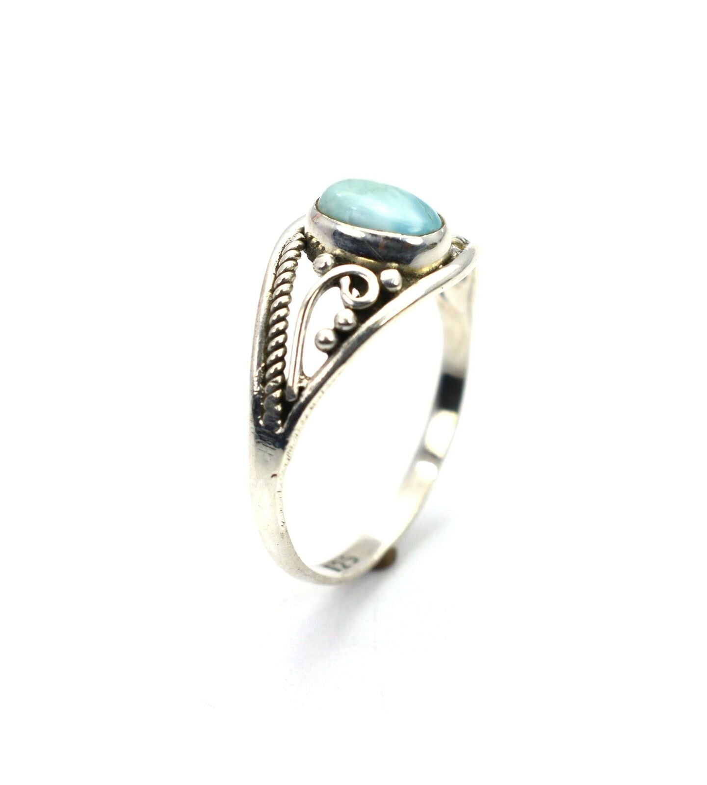 WHOLESALE 51PC 925 SOLID STERLING SILVER BLUE LARIMAR RING LOT