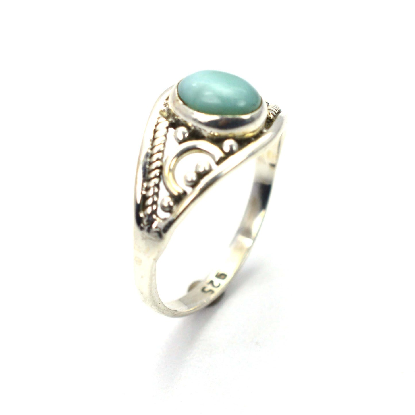 WHOLESALE 5PC 925 SOLID STERLING SILVER BLUE LARIMAR RING LOT