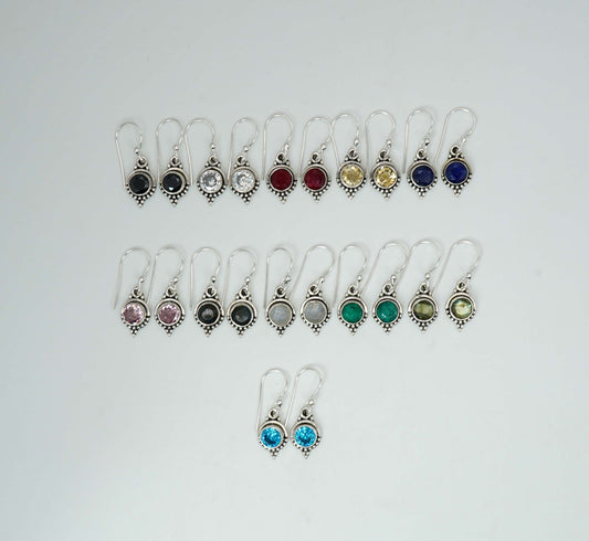 Wholesale 925 11PR Solid Sterling Silver Cut Citrine Mix Hook Earring Lot