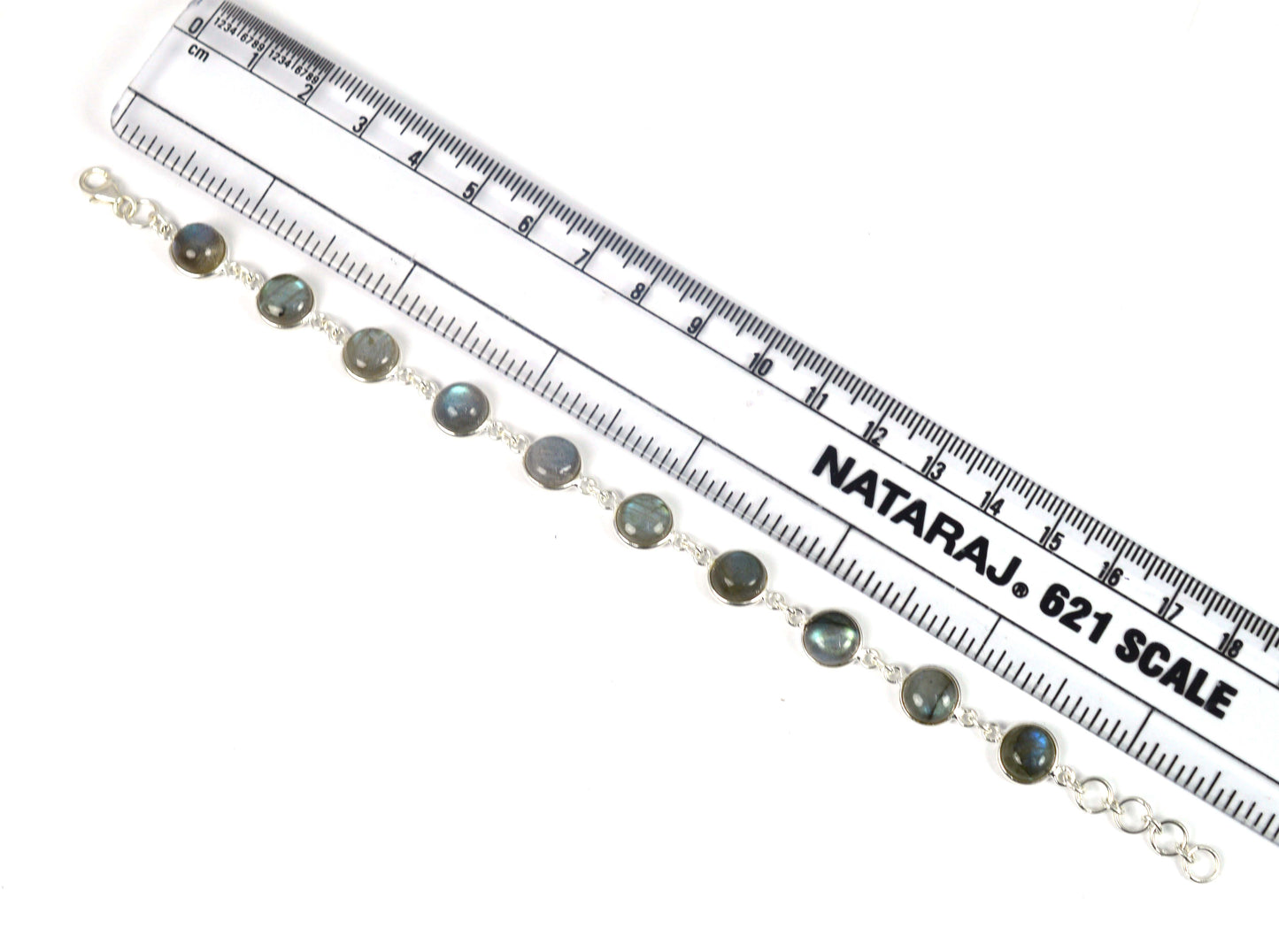 925 SOLID STERLING SILVER LABRADORITE HANDMADE BRACELET -7.8 INCH