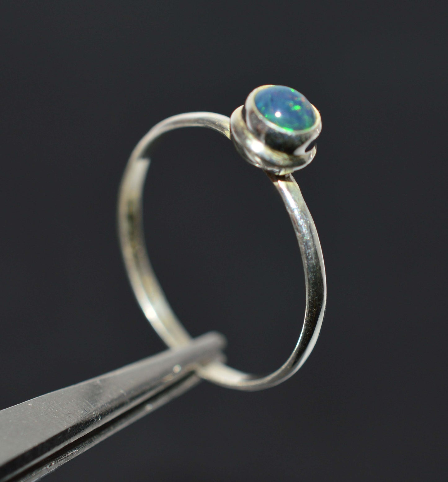 WHOLESALE 11PC 925 SOLID STERLING SILVER BLACK ETHIOPIAN OPAL RING LOT