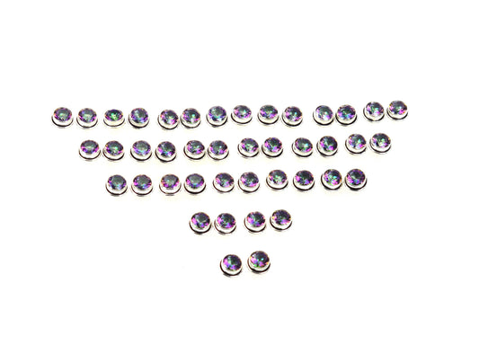 WHOLESALE 21PR 925 SOLID STERLING SILVER CUT MYSTIC TOPAZ STUD EARRING  LOT