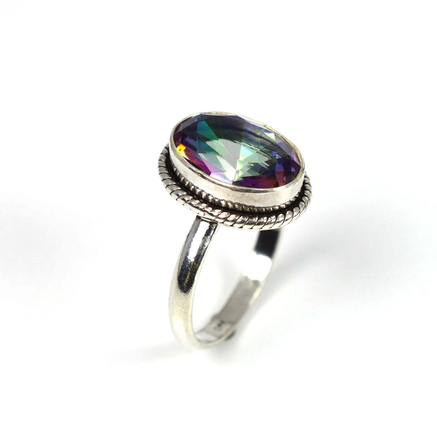 WHOLESALE 11PC 925 SOLID STERLING SILVER CUT MYSTIC TOPAZ RING LOT