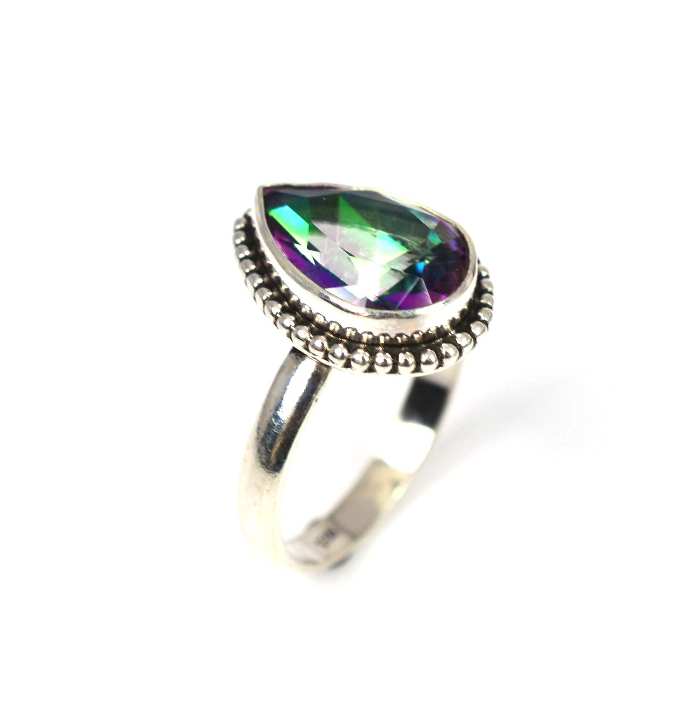 WHOLESALE 11PC 925 SOLID STERLING SILVER CUT MYSTIC TOPAZ RING LOT