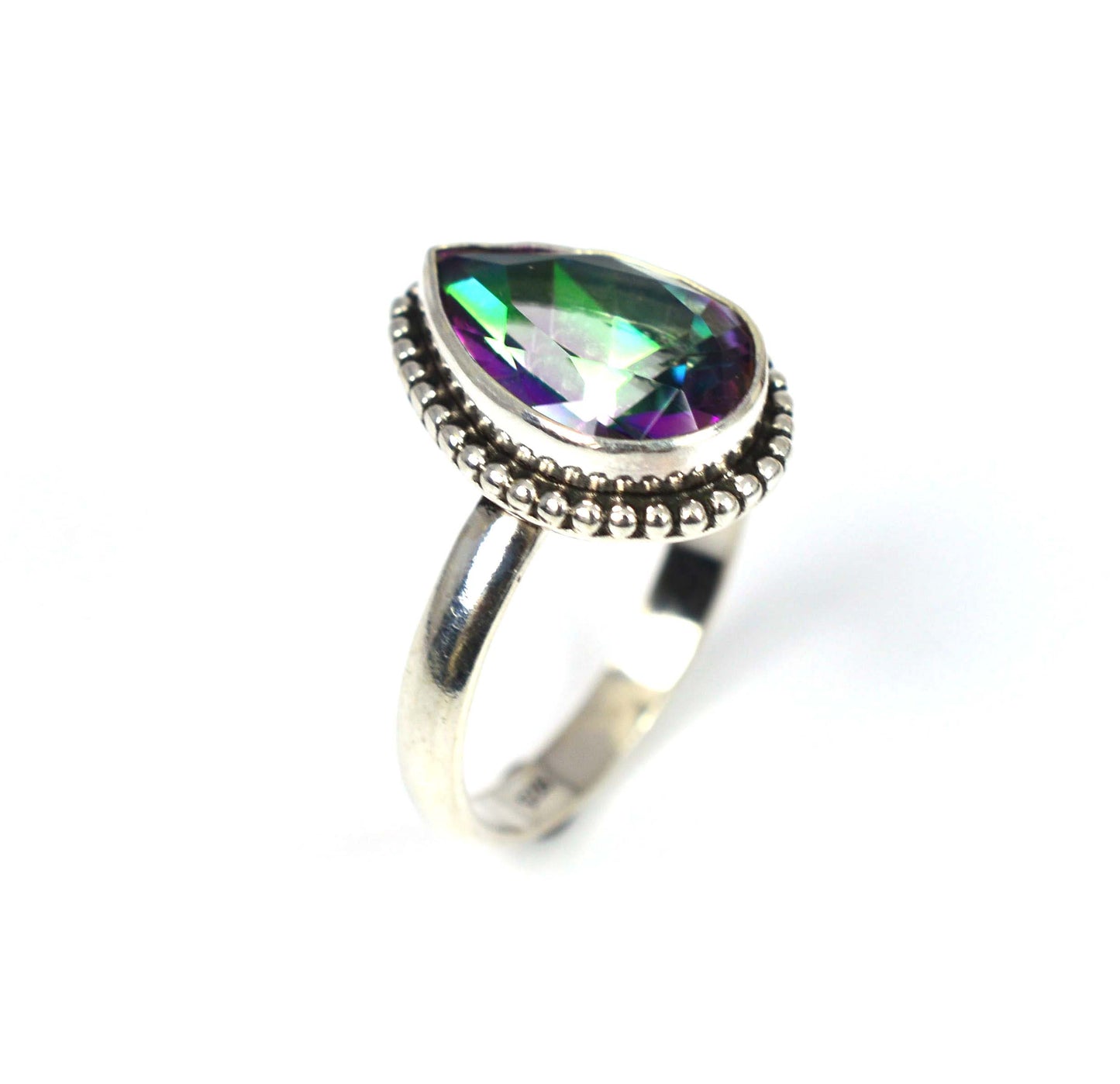 WHOLESALE 21PC 925 SOLID STERLING SILVER CUT MYSTIC TOPAZ RING LOT