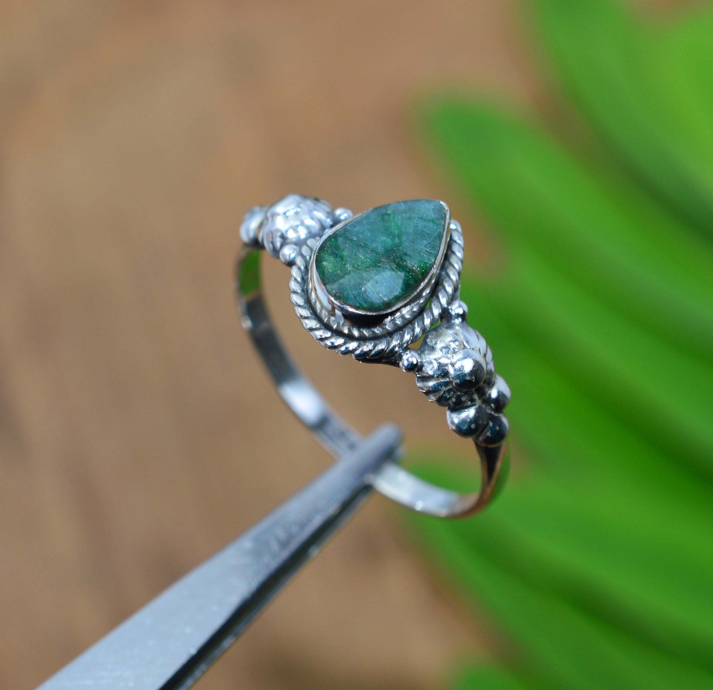 WHOLESALE 21PC 925 STERLING SILVER GREEN Simulated Emerald MIX RING LOT