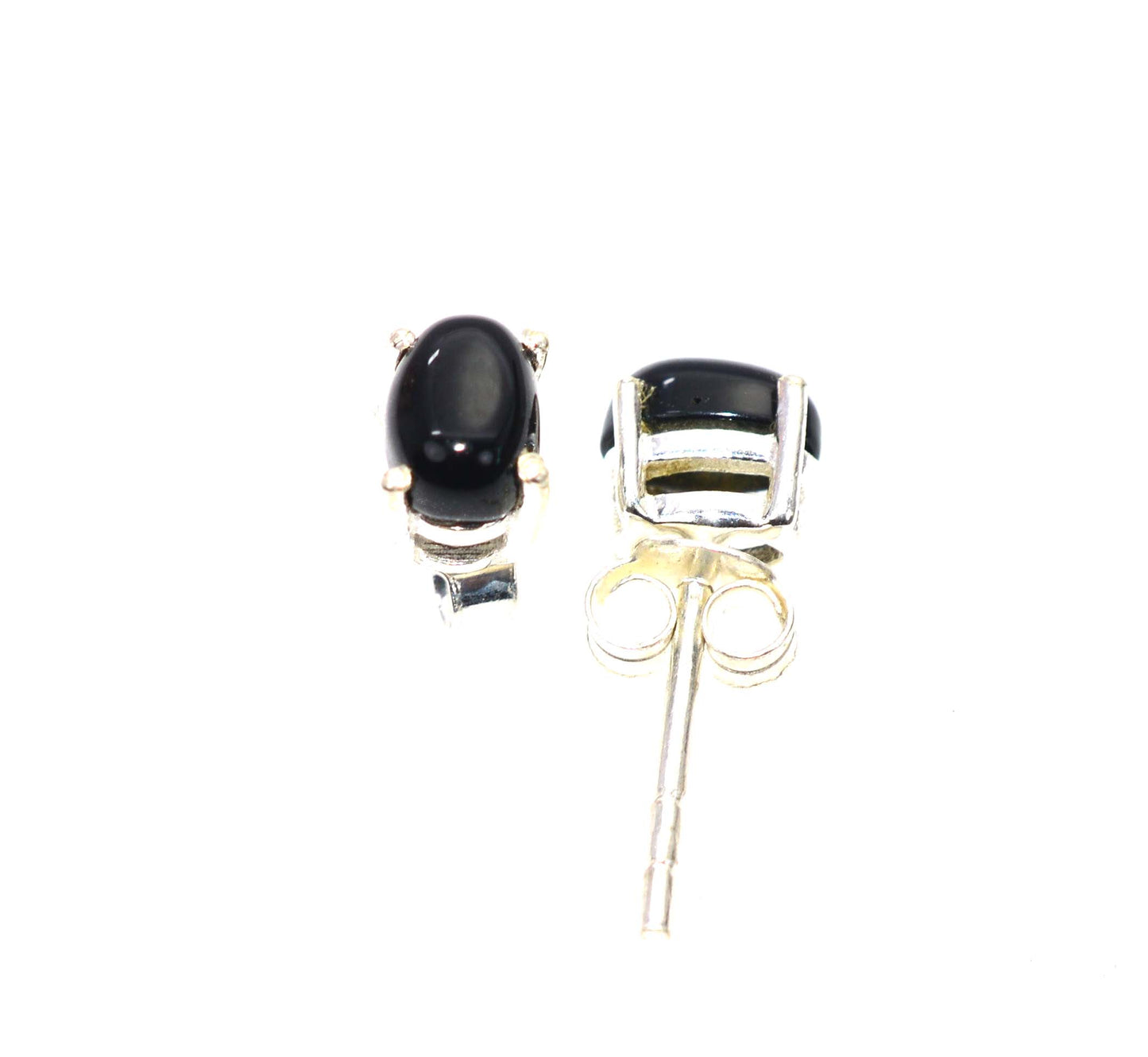 WHOLESALE 20PR 925 SOLID STERLING SILVER BLACK ONYX MIX STUD EARRING LOT