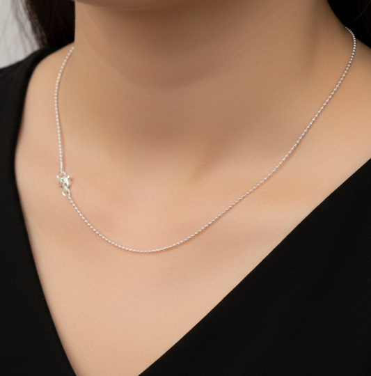 925 Solid Sterling Silver Plain Chain-18 Inch
