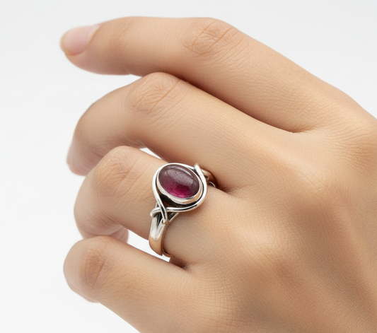 925 Solid Sterling Silver Natural Gemstone Designer Ring