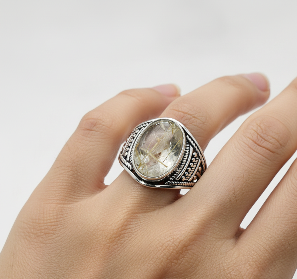 925 Solid Sterling Silver Natural Gemstone Designer Ring