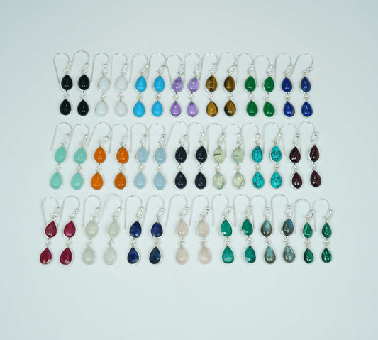 Wholesale 925 21PR Solid Sterling Silver Amethyst Mixstone Hook Earring Lot