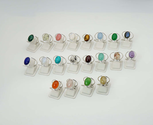 Wholesale 925 20PC Sterling Silver Red Carnelian Garnet Mix Stone Ring Lot