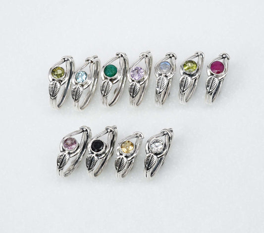 Wholesale 925 11PC Solid Sterling Silver Peridot Blue Topaz Mixstone Ring Lot