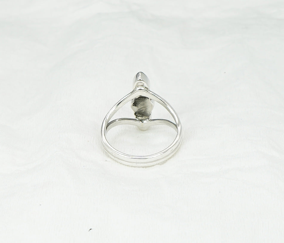 925 Solid Sterling Silver Cut Purple Amethyst Peridot Blue Topaz Ring- 10 US