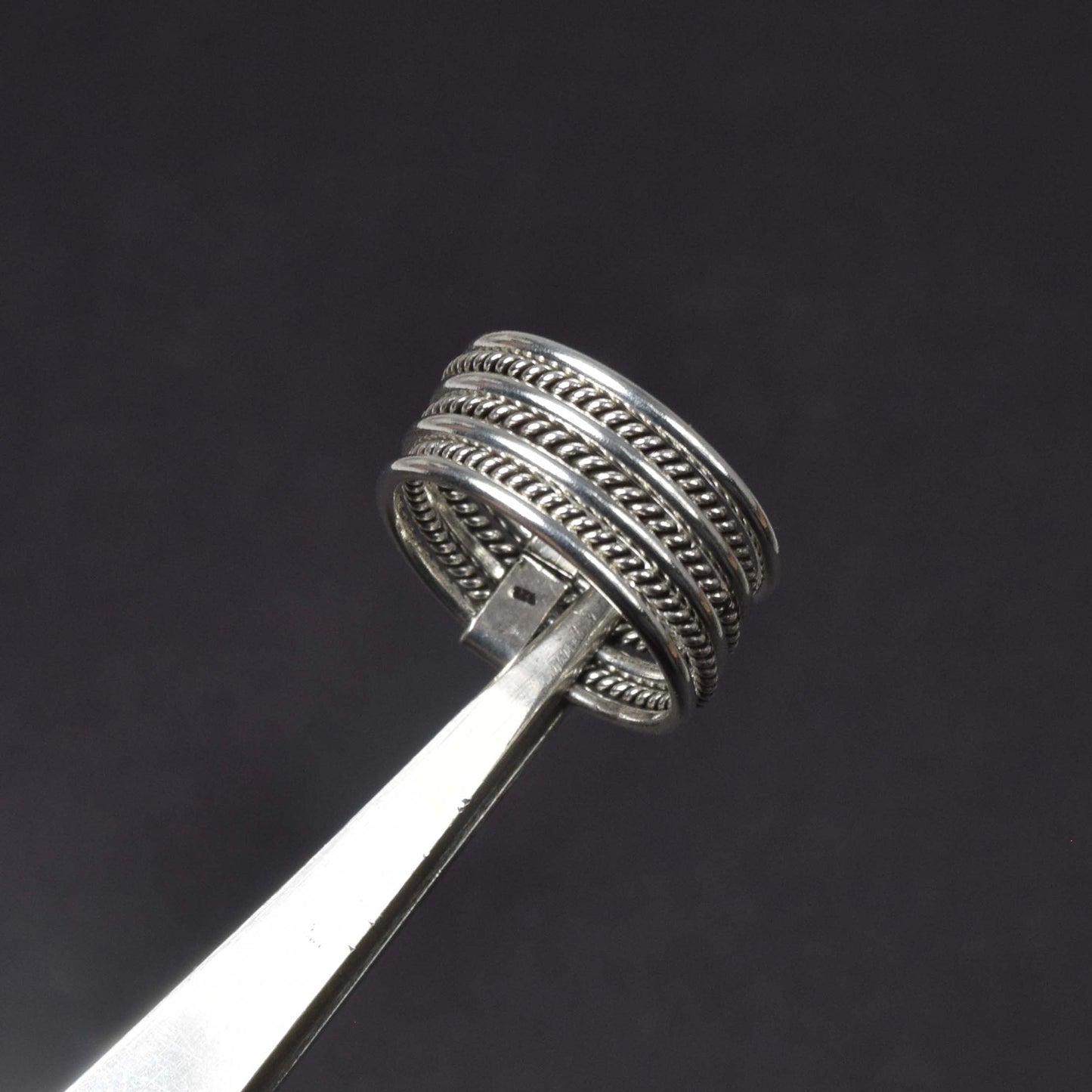 925 Solid Sterling Silver Plain Ring-8 US