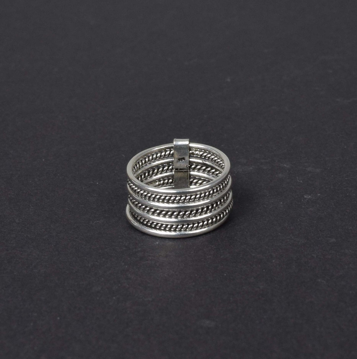 925 Solid Sterling Silver Plain Ring-8 US