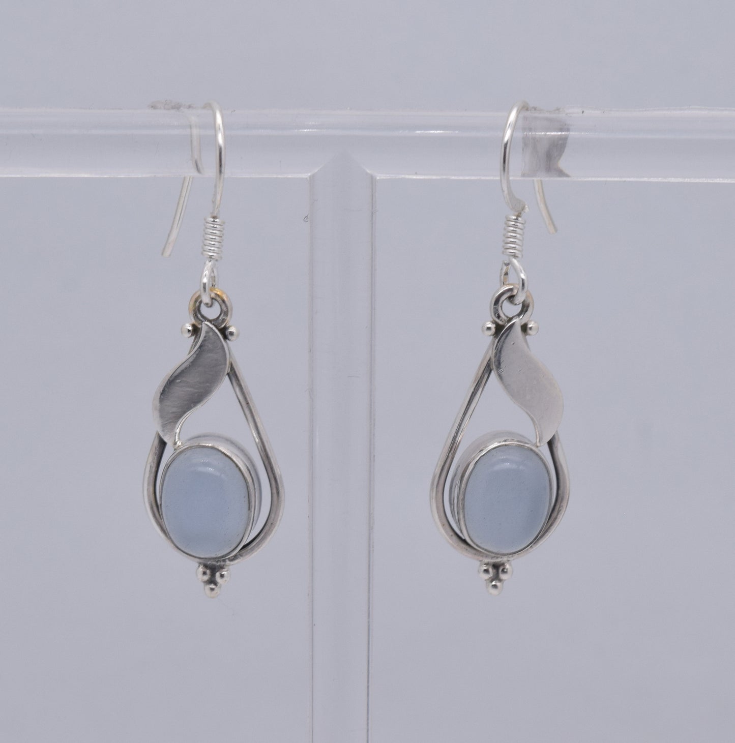 925 Solid Sterling Silver Designer Hook Earring - 4.4 Grams