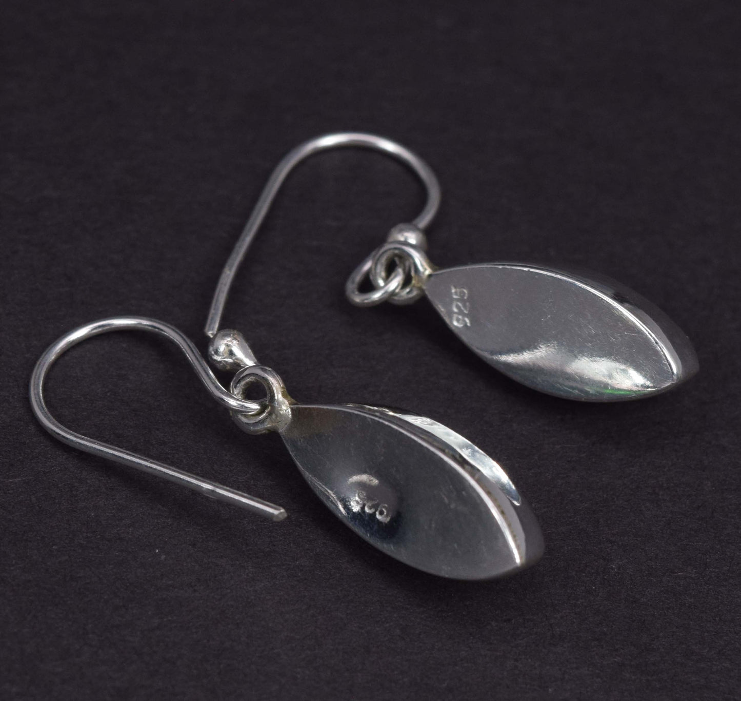 925 Solid Sterling Silver Natural Ethiopian Opal Hook Earring -2.5 Grams