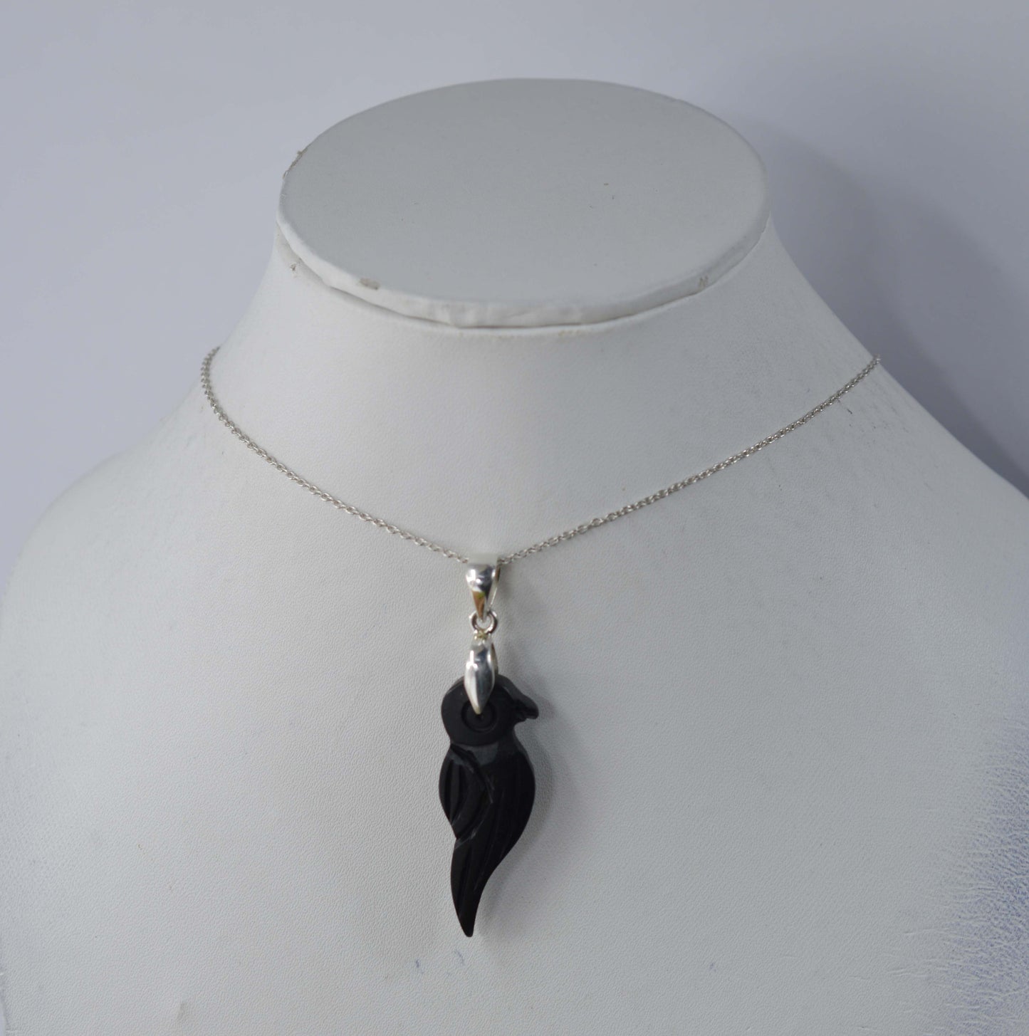 925 SOLID STERLING SILVER WOODEN CRAFTED CHAIN PENDANT -20.2 INCH