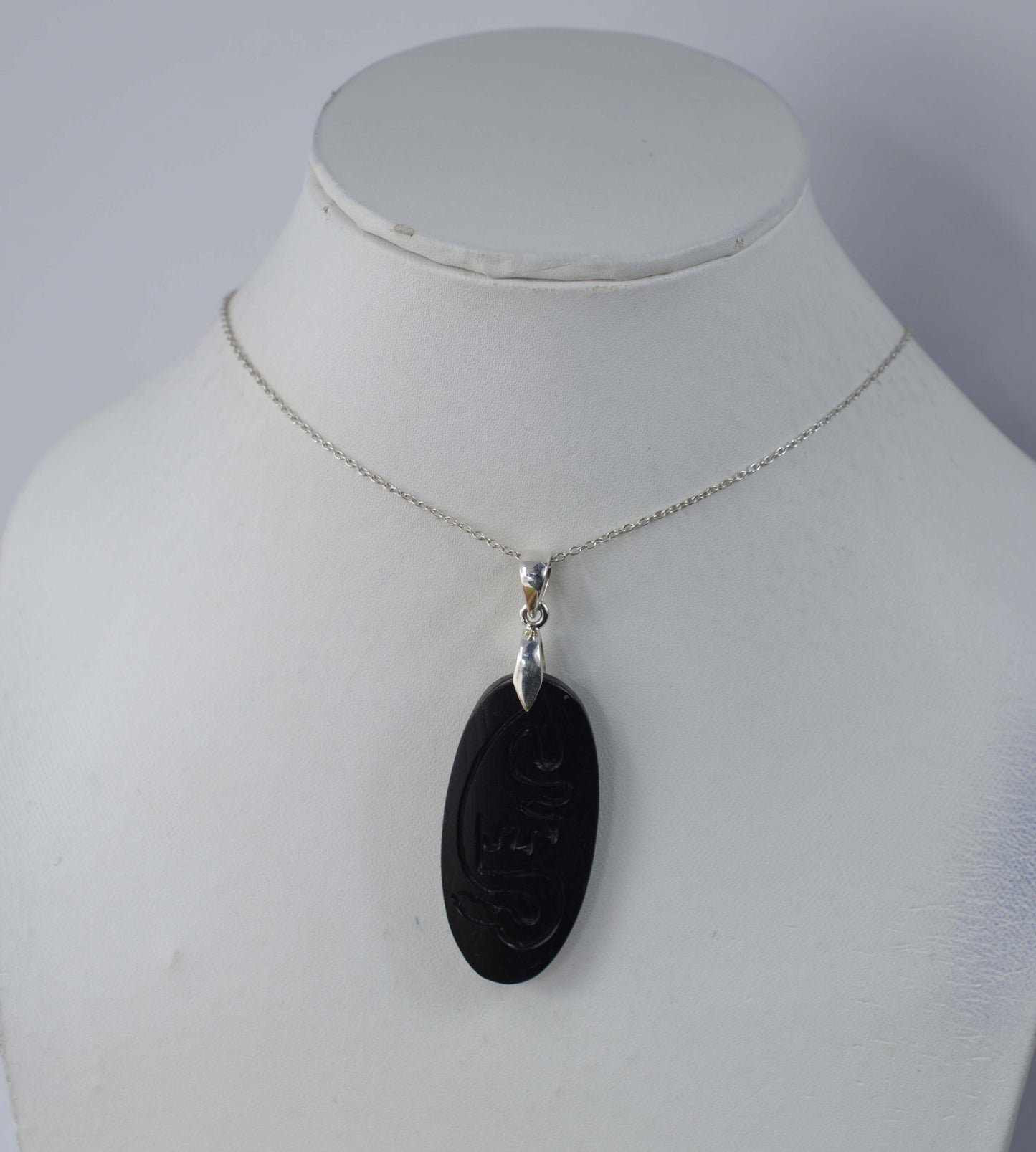 925 SOLID STERLING SILVER WODDEN CRAFTED CHAIN PENDANT -20.5 INCH