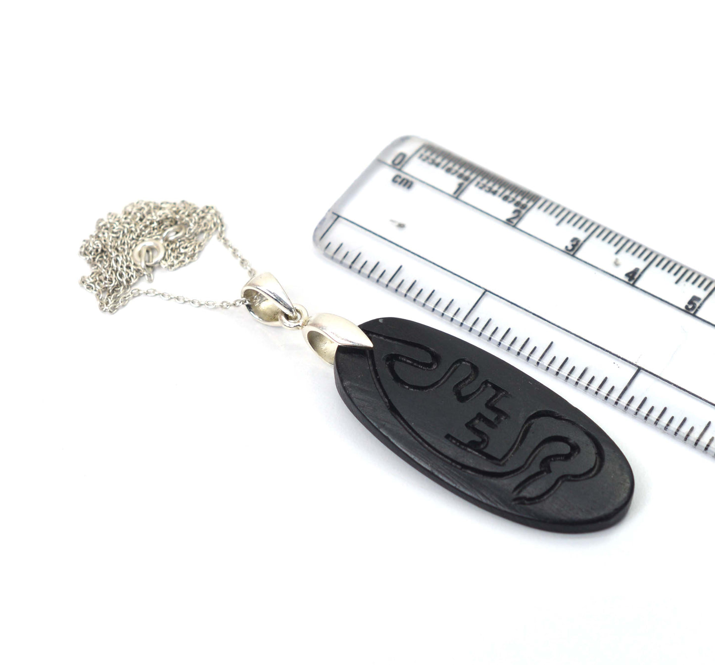 925 SOLID STERLING SILVER WODDEN CRAFTED CHAIN PENDANT -20.5 INCH