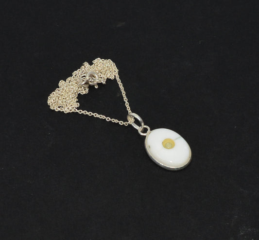 925 Solid Sterling Silver Mother Of Pearl Ethiopian Opal Chain Pendant