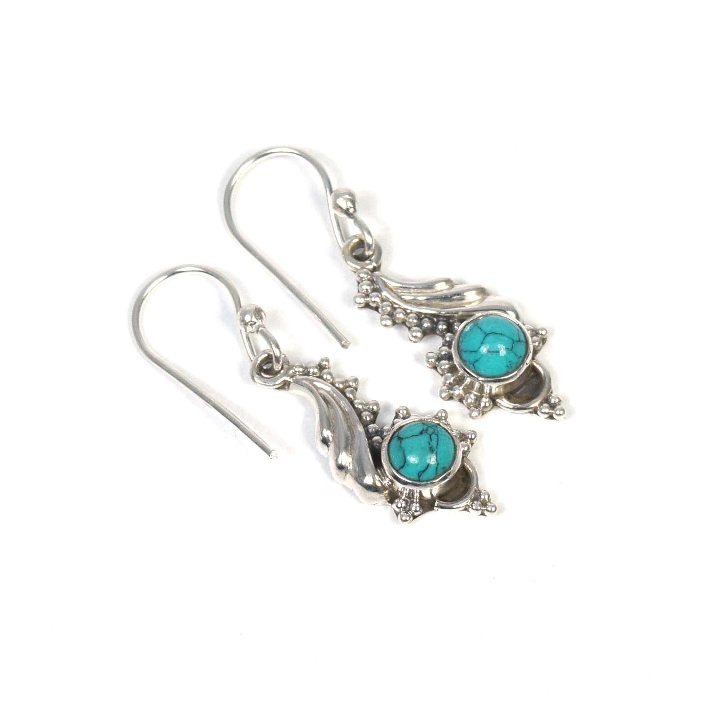 925 Solid Sterling Silver Designer Hook Earring - 2.8 Grams