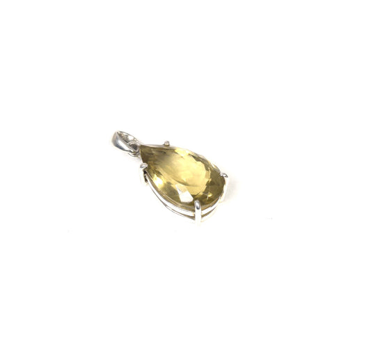 925 Solid Sterling Silver Natural Smoky Quartz Pendant