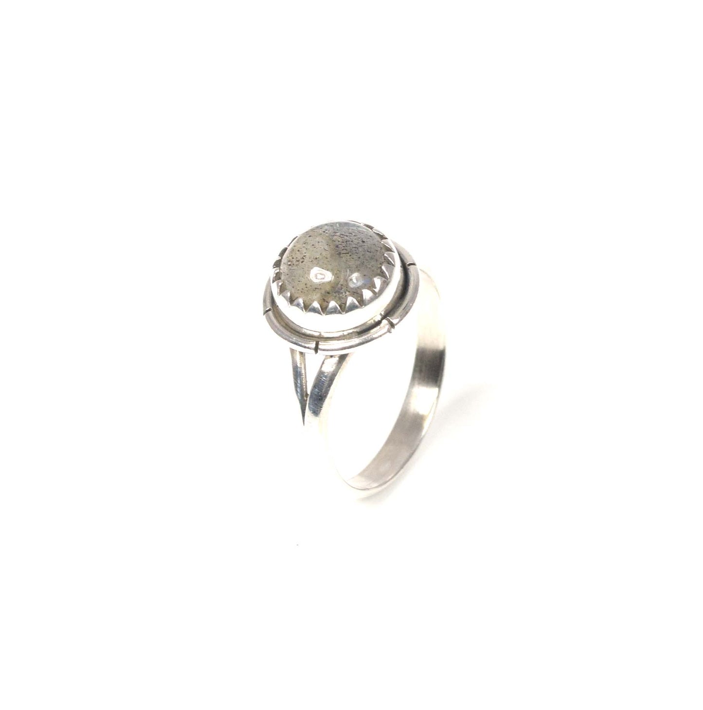 925 Solid Sterling Silver Labradorite Ring-5 US