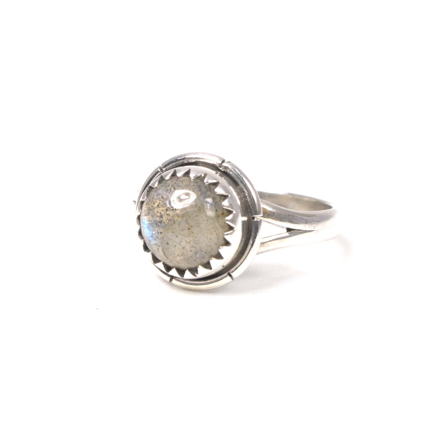 925 Solid Sterling Silver Labradorite Ring-5 US