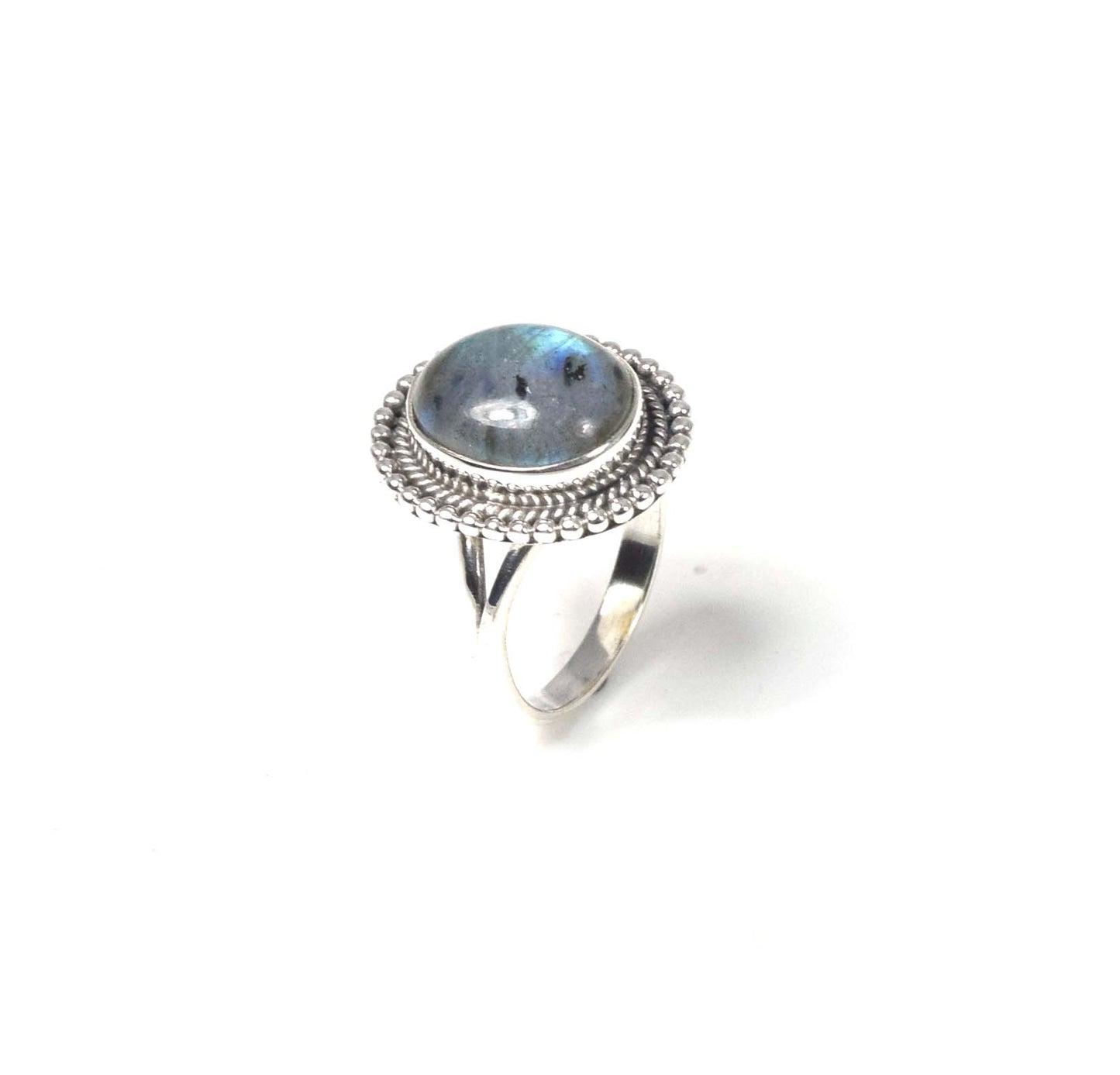 925 Solid Sterling Silver Labradorite Ring -4 us