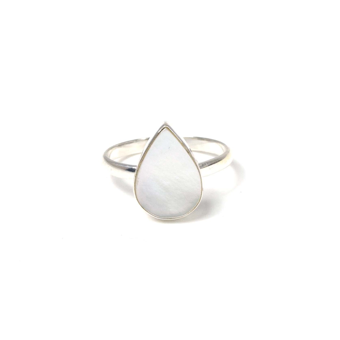 925 Solid Sterling Silver Mother Of Pearl Ring-8 us