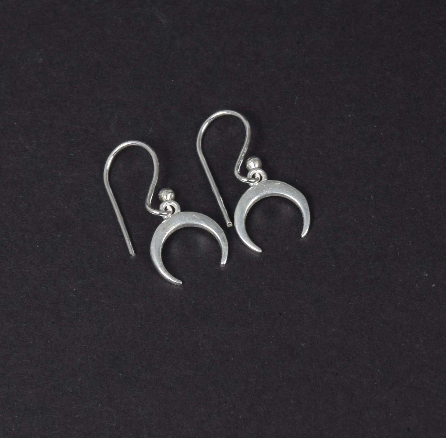 925 Solid Sterling Silver Moon Style Plain Hook Earring -0.7 inch