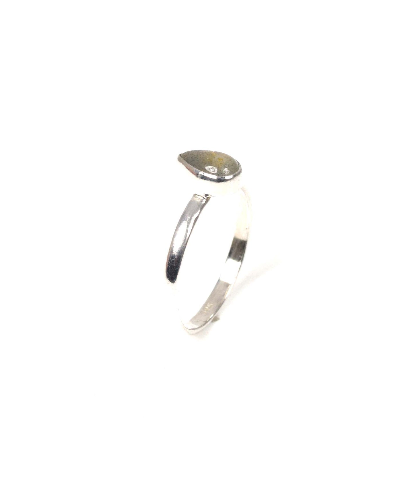 925 Solid Sterling Silver Labradorite Ring -7 us