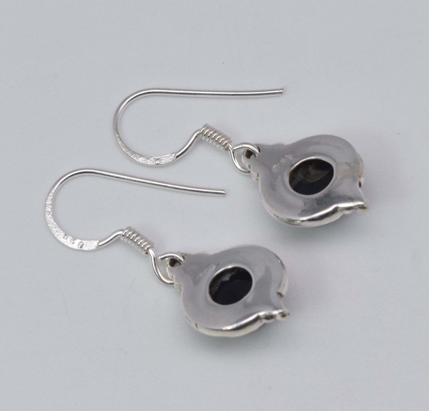925 Solid Sterling Silver Black Onyx Hook Earring-1 Inch